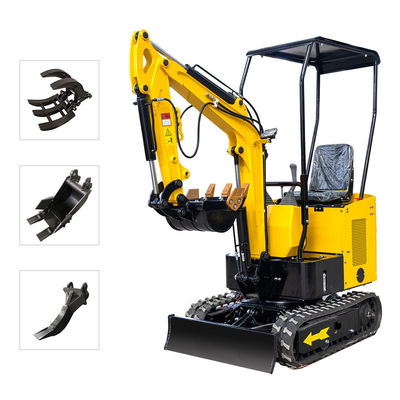 1200 κιλά Ιαπωνία Μηχανή Crawler Μίνι Excavator Τρεις κύλινδροι Υδατοψυγμένο